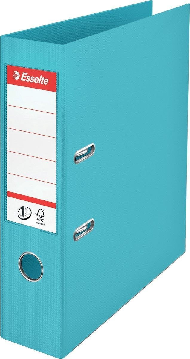 Esselte Nr. 1 Colour'breeze Kunststoff-A4-Ordner für 500 Blatt – Rückenbreite 75 mm – Blau