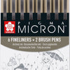 Sakura Pigma Micron Fineliner Set 8 Stift. (hell) Kühlung grau