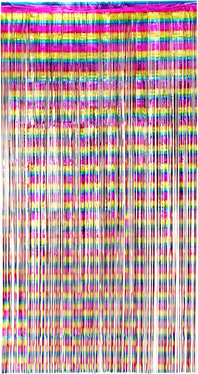 Boland - Folienvorhang metallic mehrfarbig - Regenbogen - Regenbogen