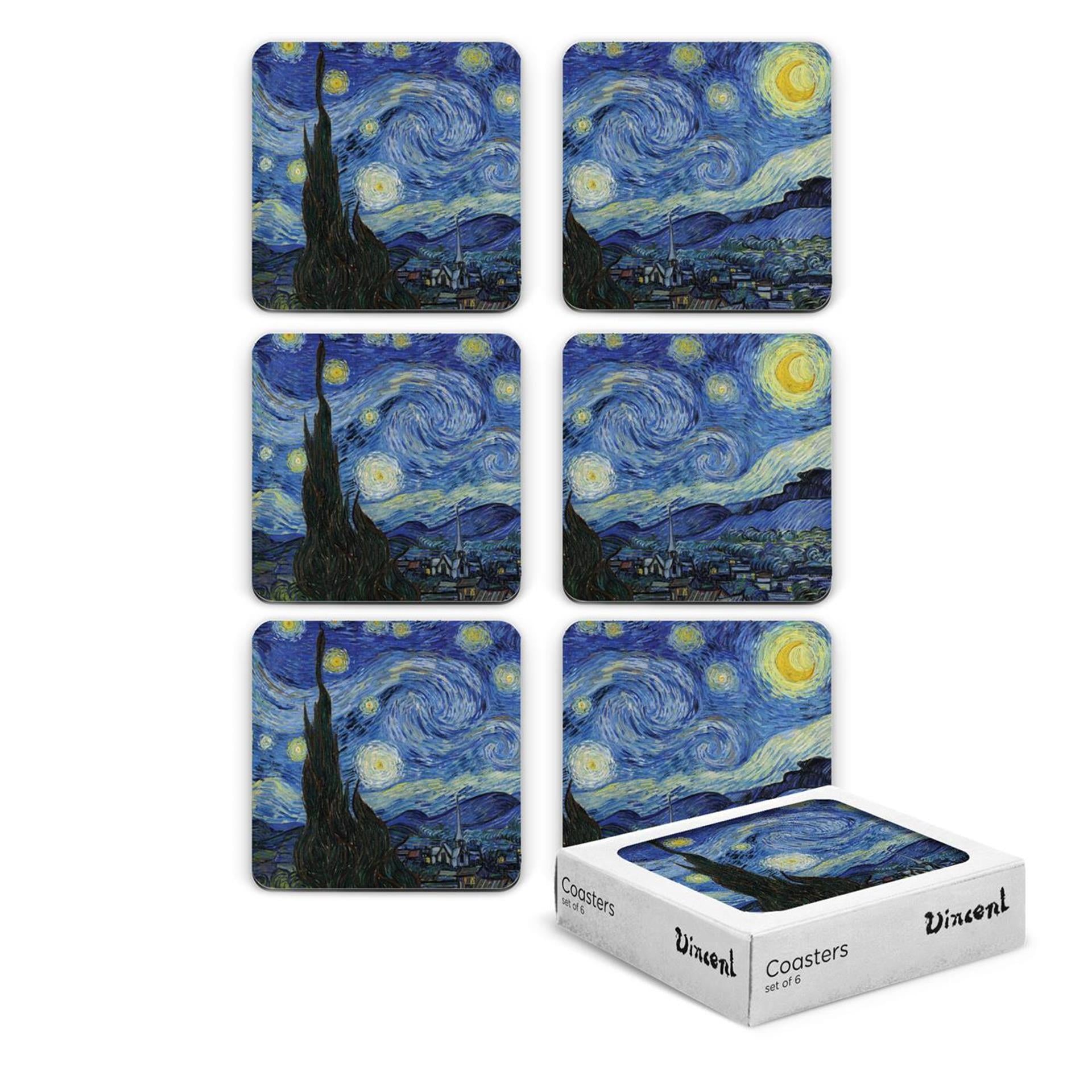 Mtd Untersetzer Van Gogh Sternennacht 6 Stück