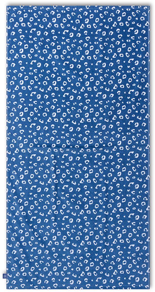 Leopard | Blaues Baumwolltuch 135 x 65 cm