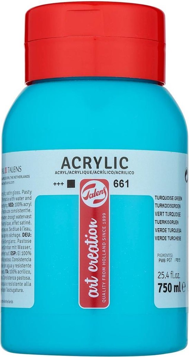 Talens Art Creation Acrylfarbtopf 750 ml Türkisgrün 661
