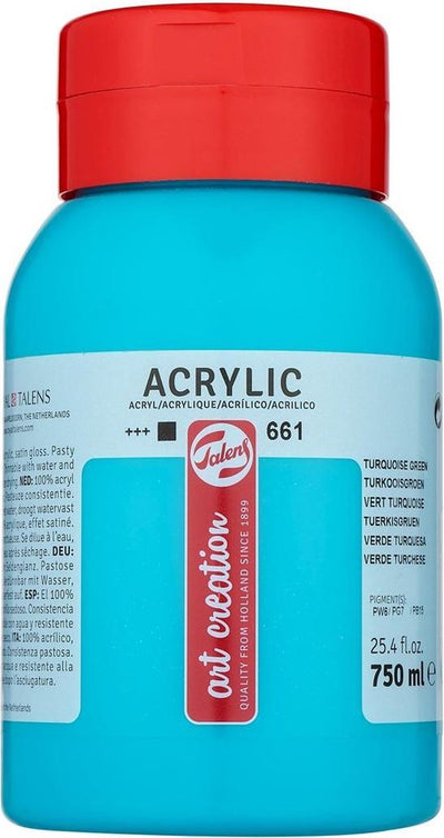 Talens Art Creation Acrylfarbtopf 750 ml Türkisgrün 661