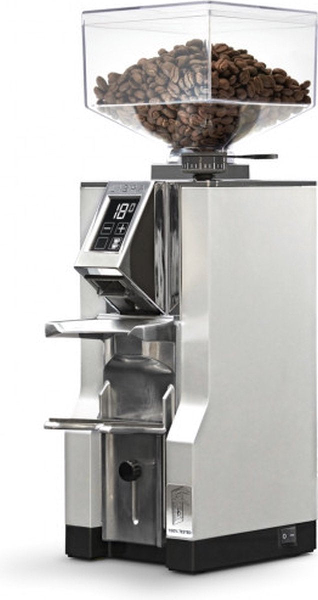 Eureka Mignon Libra mattschwarze elektrische Espresso-Kaffeemühle – Chrom