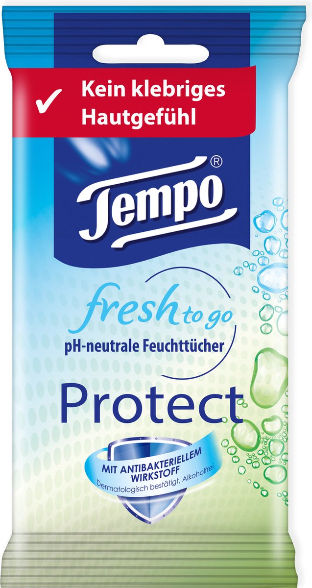 Tempo fresh to go Protect – 15 x 10 = 150 Feuchttücher