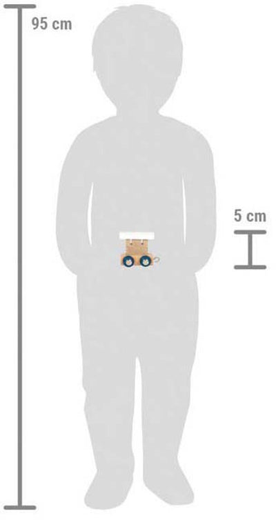 Kleiner Fuß - Holzschrift Polar - Wagen weiß - 12 Stücke