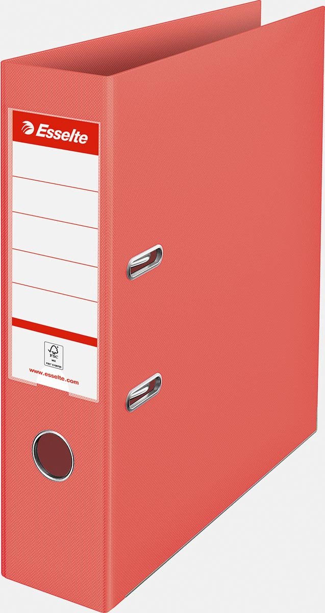 Esselte Colour'breeze-Ordner für 500 Blatt – Rückenbreite 75 Millimeter – leichter und robuster A4-Ordner – Koralle
