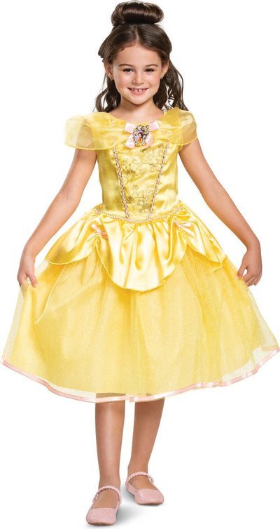 Verkleidung Disney Prinzessin – Die Schöne, das Biest, Belle Deluxe, Größe S (5 – 6 Jahre), Mädchen