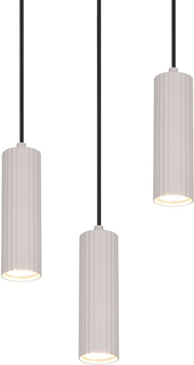 Trio Soka - Hängelampe - Grau Warm - exkl. 3x GU10 5 W - Deckenmontage - höhenverstellbar