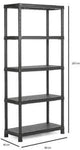 Keter Kunststoffregal Plus – Lagerregal – 80 x 40 x 187 cm – Schwarz