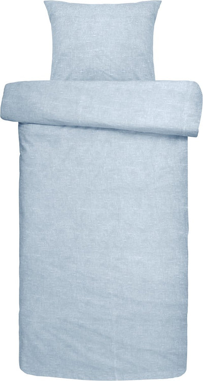 Damai Bettbezug ebba – Bio-Baumwolle – 140 x 200 220 cm – Hellblau + 1 Kissenbezug 60 x 70