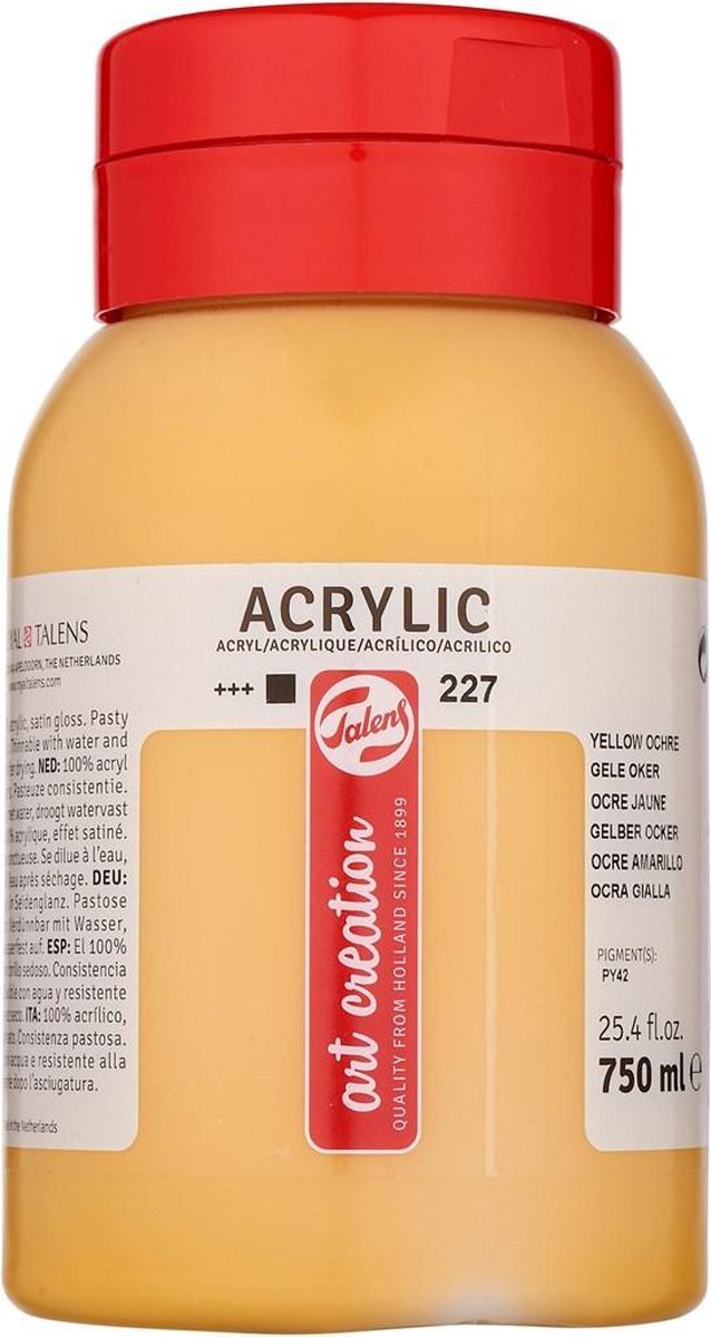 Talens Art Creation Acrylfarbentopf 750 ml Ockergelb 227