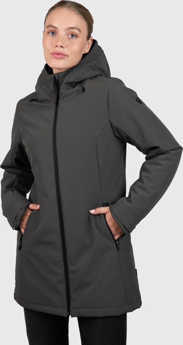 Brunotti Melle Damen lange Softshelljacke – grün – S