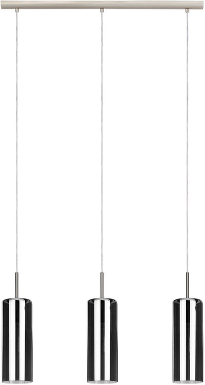 Eglo Selvino Hängelampe – E27 – 71 cm – Rauchglas – Schwarz