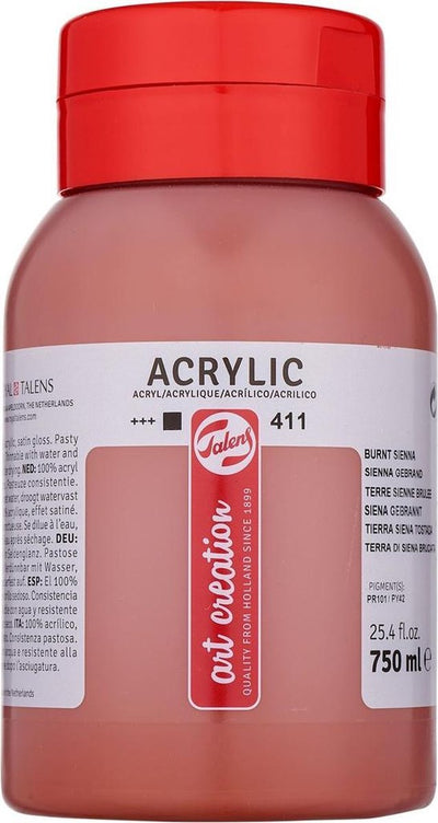 Talens Art Creation Acrylfarbtopf 750 ml gebrannte Siena 411