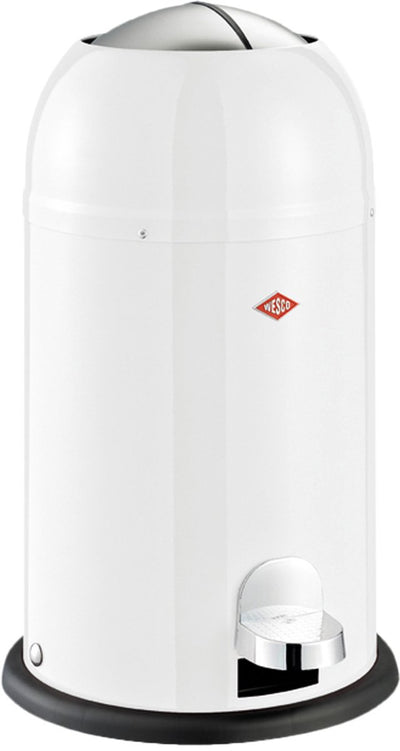 Wesco Kickmaster Junior Abfallbehälter | Treteimer | 12 Liter | Metall - Mattsand | Abfallbehälter