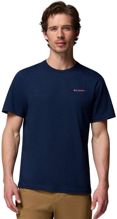 Columbia CSC™ Outdoor Back Graphic Tee Herren-Outdoor-Shirt – College Navy, Sunscape