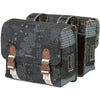 Basil Bohème Double Bicycle Bag - Schwarz - 35L - Wasserabweisend - Kunstleder Details