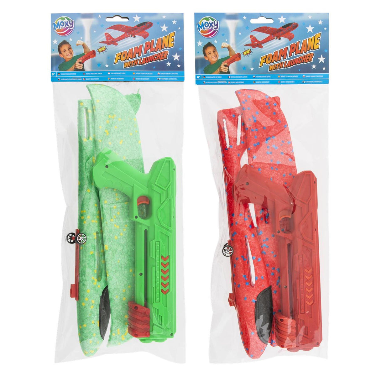 Moxy-Schaumstoffflugzeug 35 cm mit Werfer