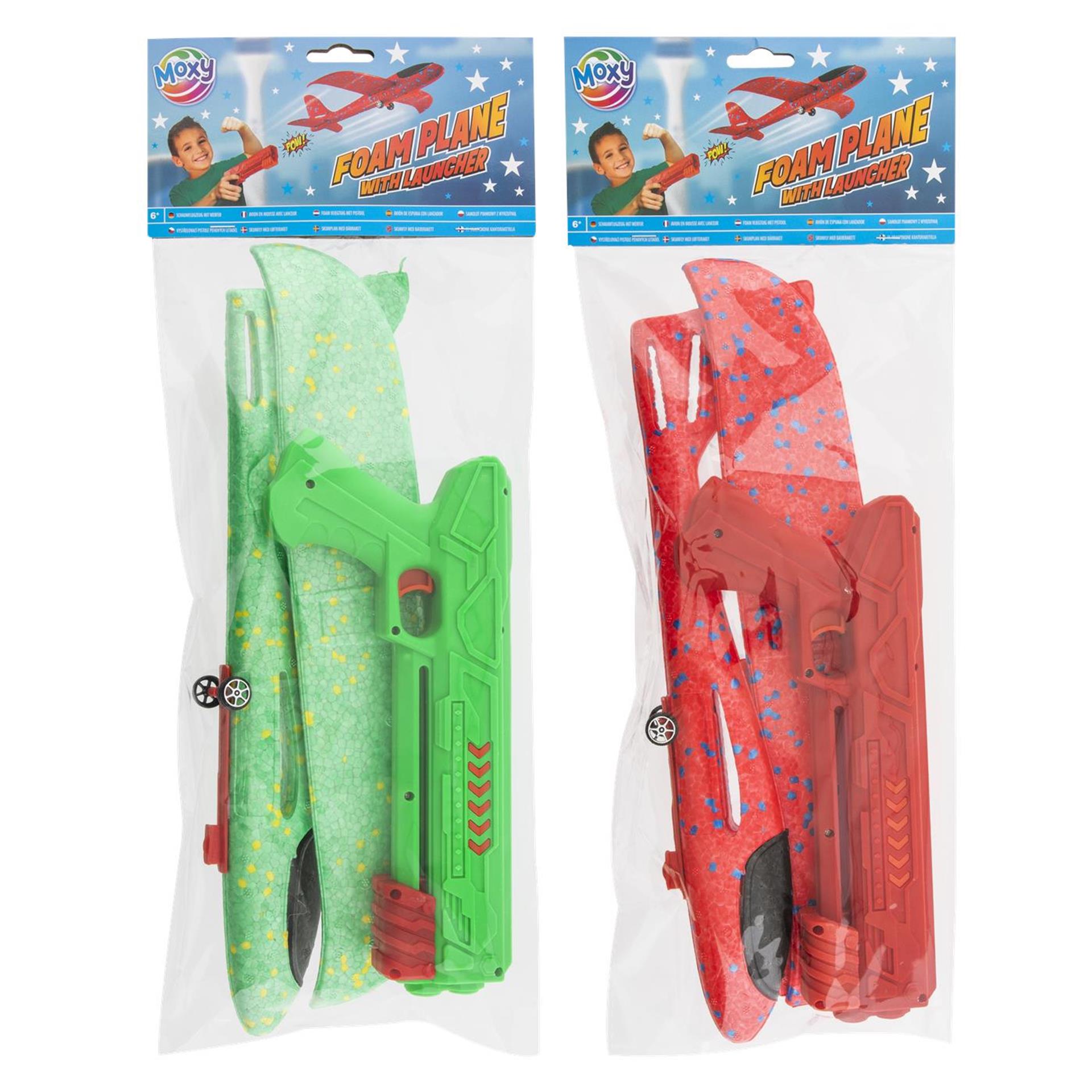 Moxy-Schaumstoffflugzeug 35 cm mit Werfer
