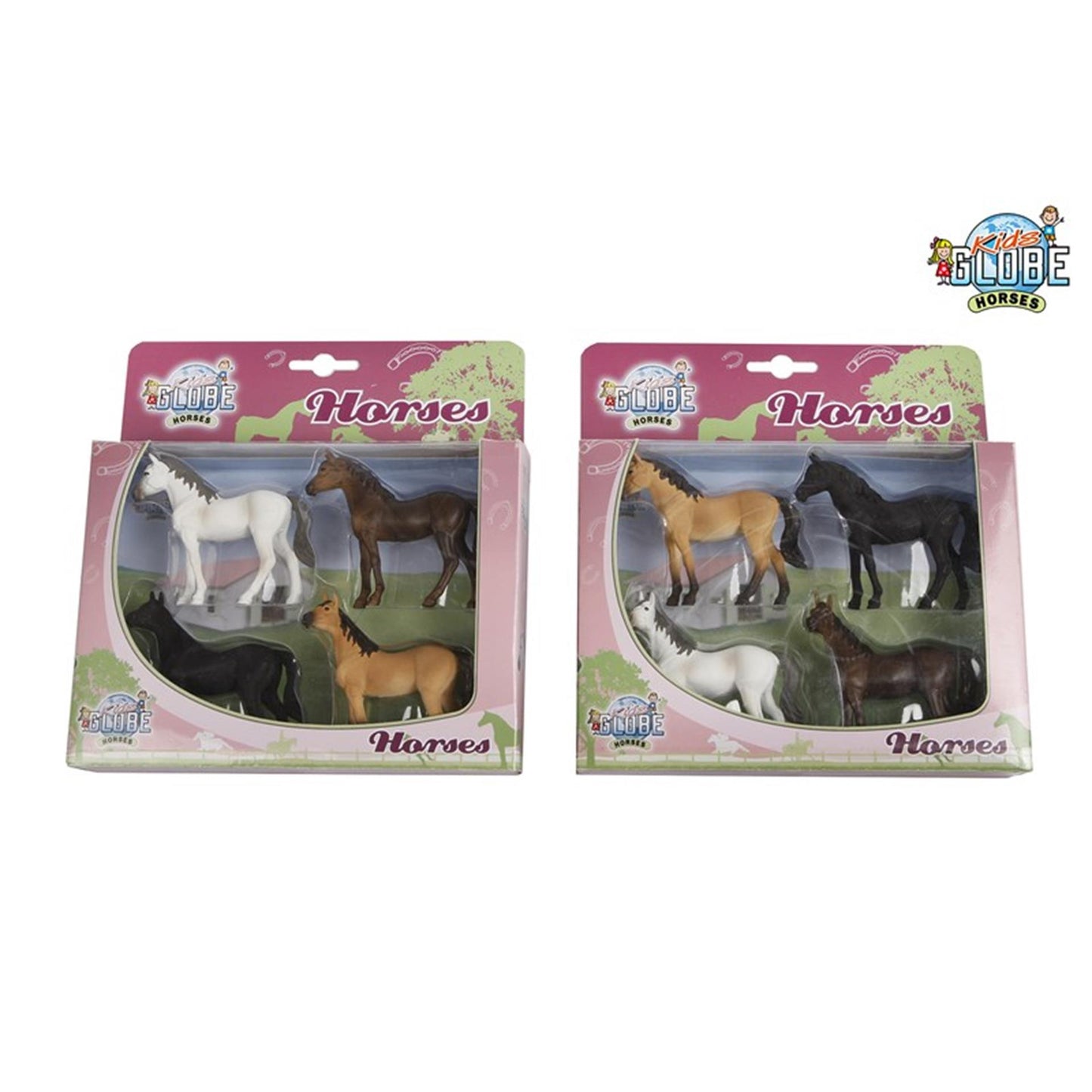 Kinder Globe Globe Horses, 4st. 1:32