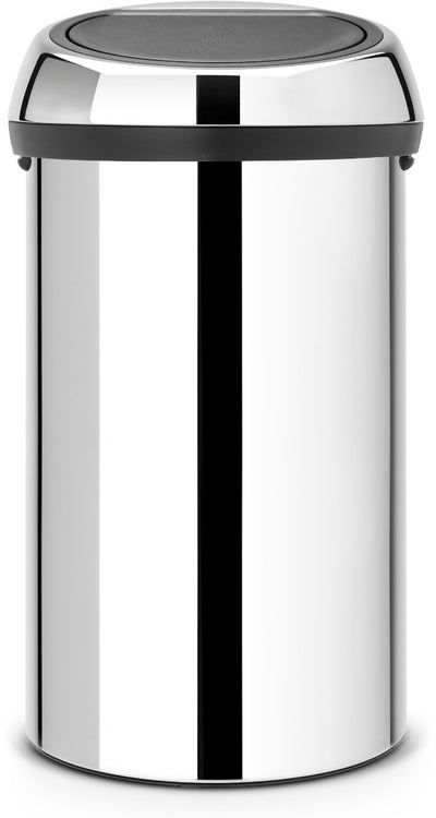 Brabantia Touch Bin Abfallbehälter – 60 Liter – glänzender Stahl