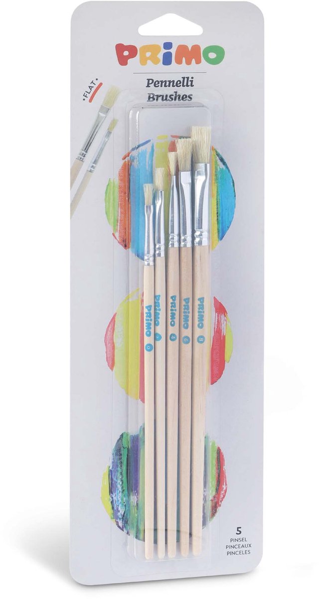 Primo bürstenset junior 22 cm Holz natur 5-teilig