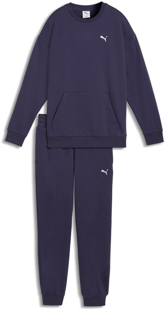 Puma Relaxed Sweat Suit Tr Cl Damen-Trainingsanzug – Deep Plum