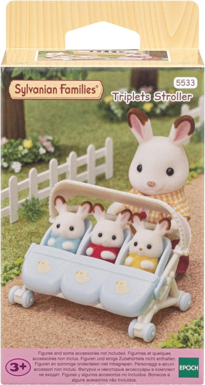 Epoche Sylvanische Familien 5533 Kinderwagen -Tripletts