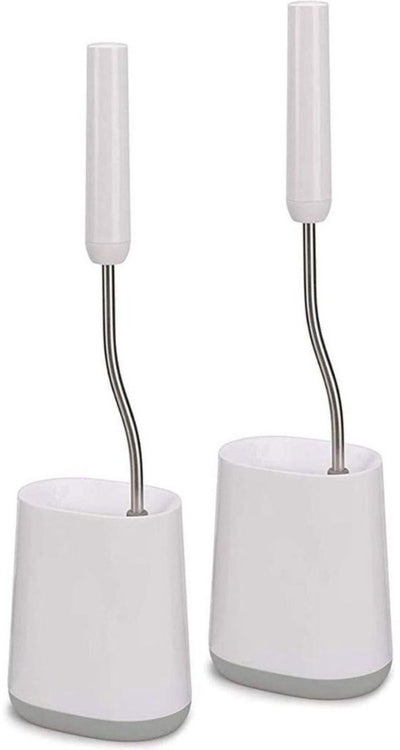 Joseph Joseph Toilettenbürstengarnitur mit 2 Teilen, weiß silber - | Flex Lite
