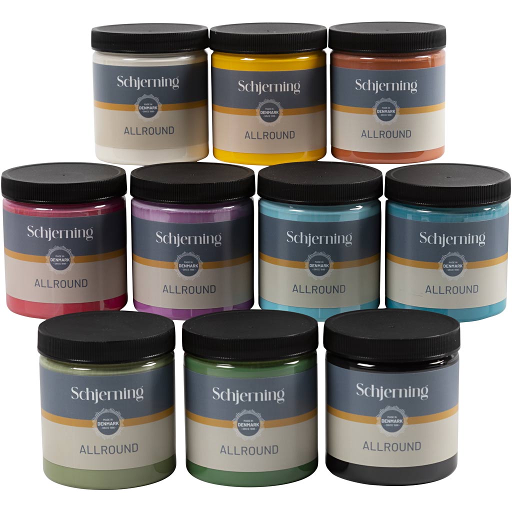 Schjerning Außenfarbe, verschiedene Farben, 10x250 ml 1 Box