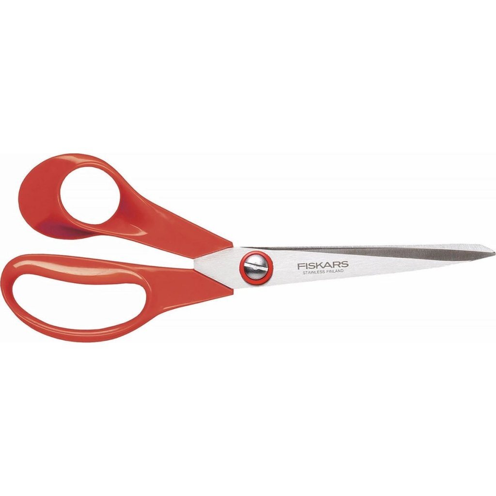 Grundlegende Fiskars Universal Scissors links rot gelassen