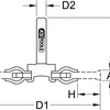 KS -Werkzeuge Roundbürste mit 6 mm Shaf KS -Werkzeugen 75x12mm