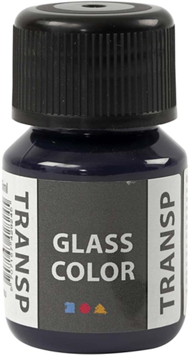 Creativ Company Glass Farbe Transparent Lack Marine Blau, 30 ml
