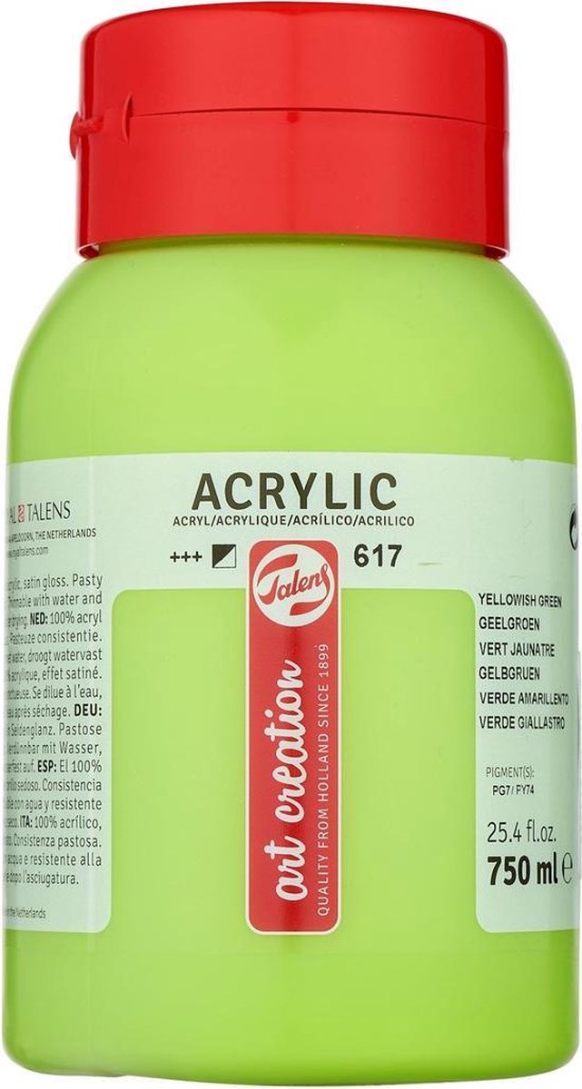Talens Art Creation Acrylfarbentopf 750 ml Gelbgrün 617
