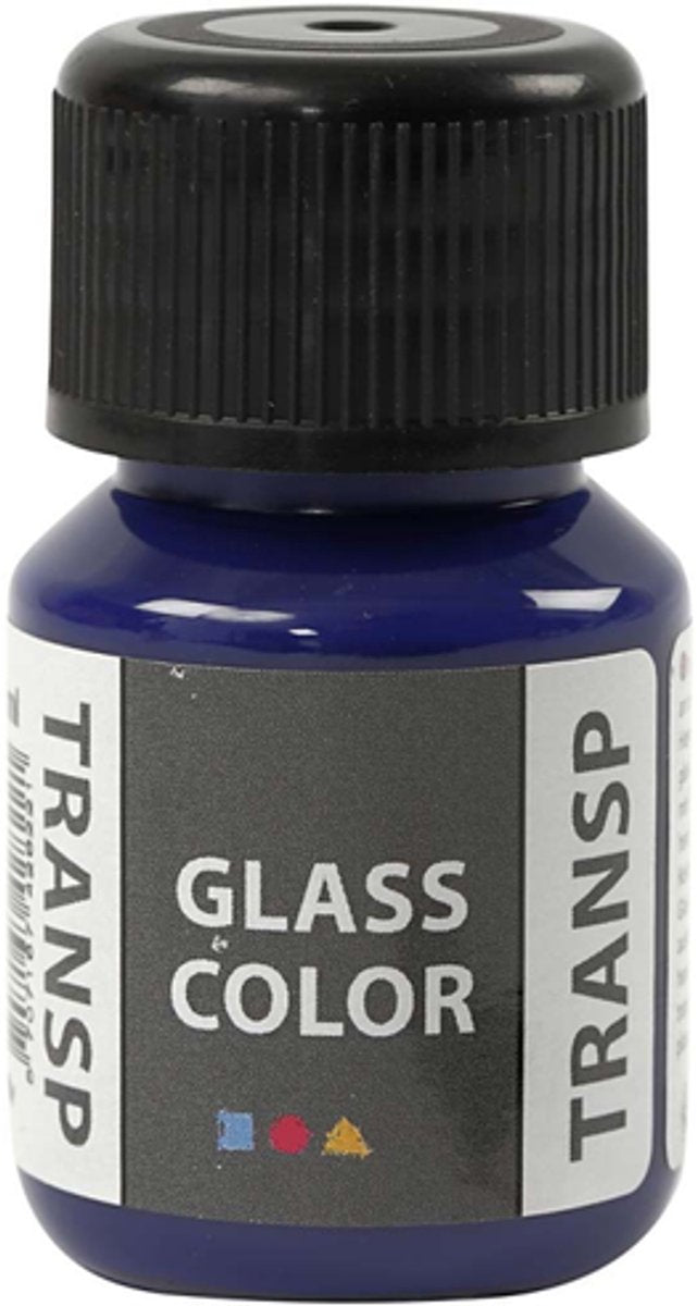 Creativ Company Glass Farbe Transparent Farbe Briliant Blue, 30 ml