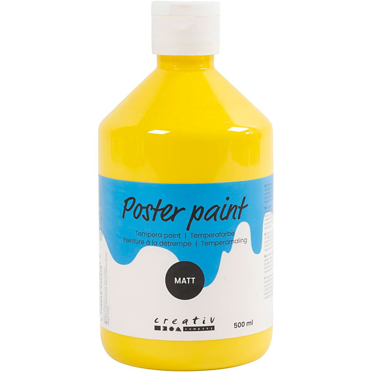 Creativ Company Temperafarbe matt, Primärgelb, 500 ml 1 Flasche