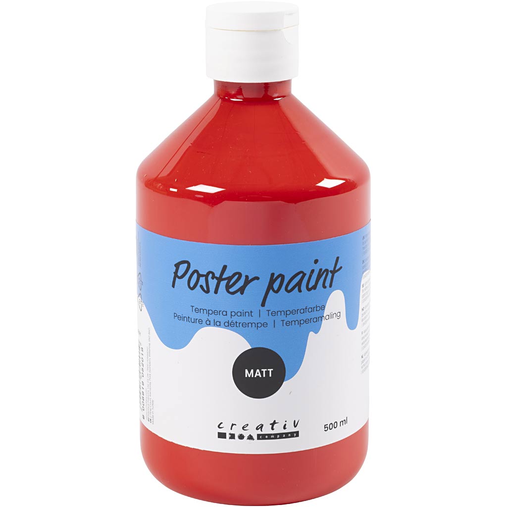 Creativ Company Temperafarbe matt, rot, 500 ml 1 Flasche