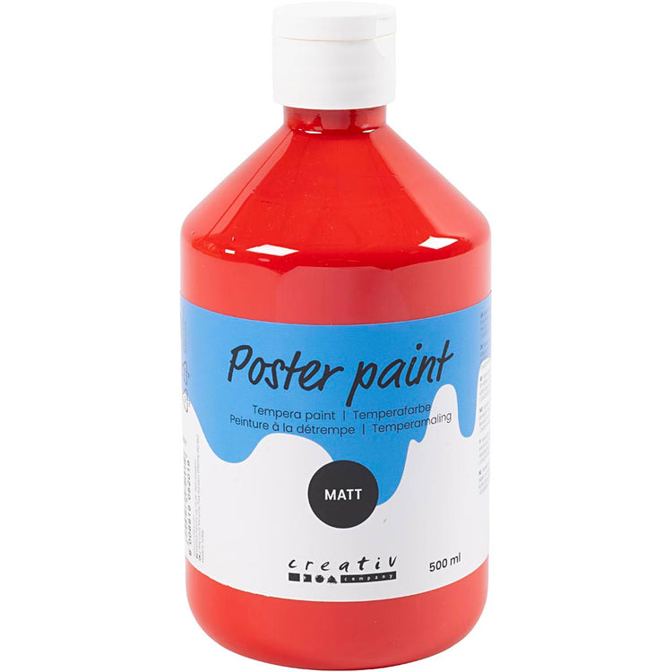 Creativ Company Temperafarbe matt, rot, 500 ml 1 Flasche