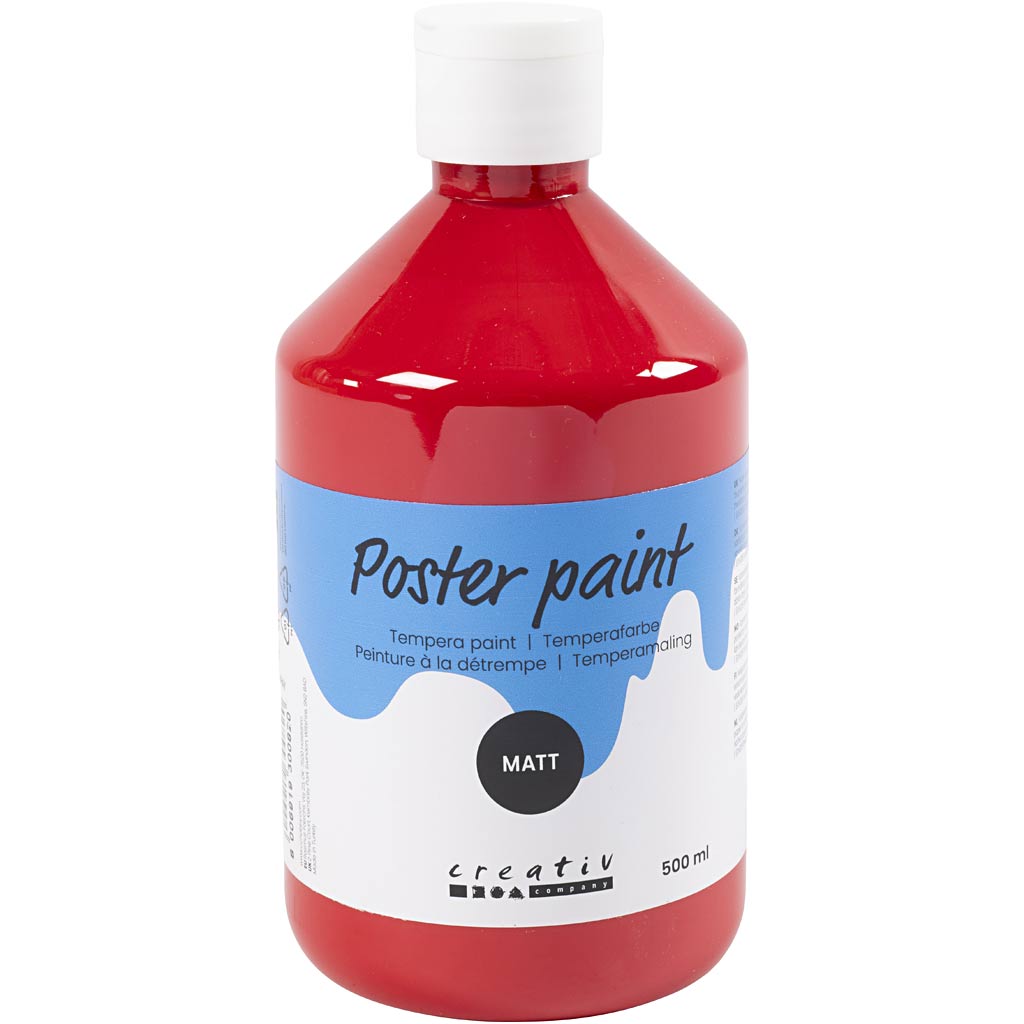 Creativ Company Temperafarbe matt, dunkelrot, 500 ml 1 Flasche