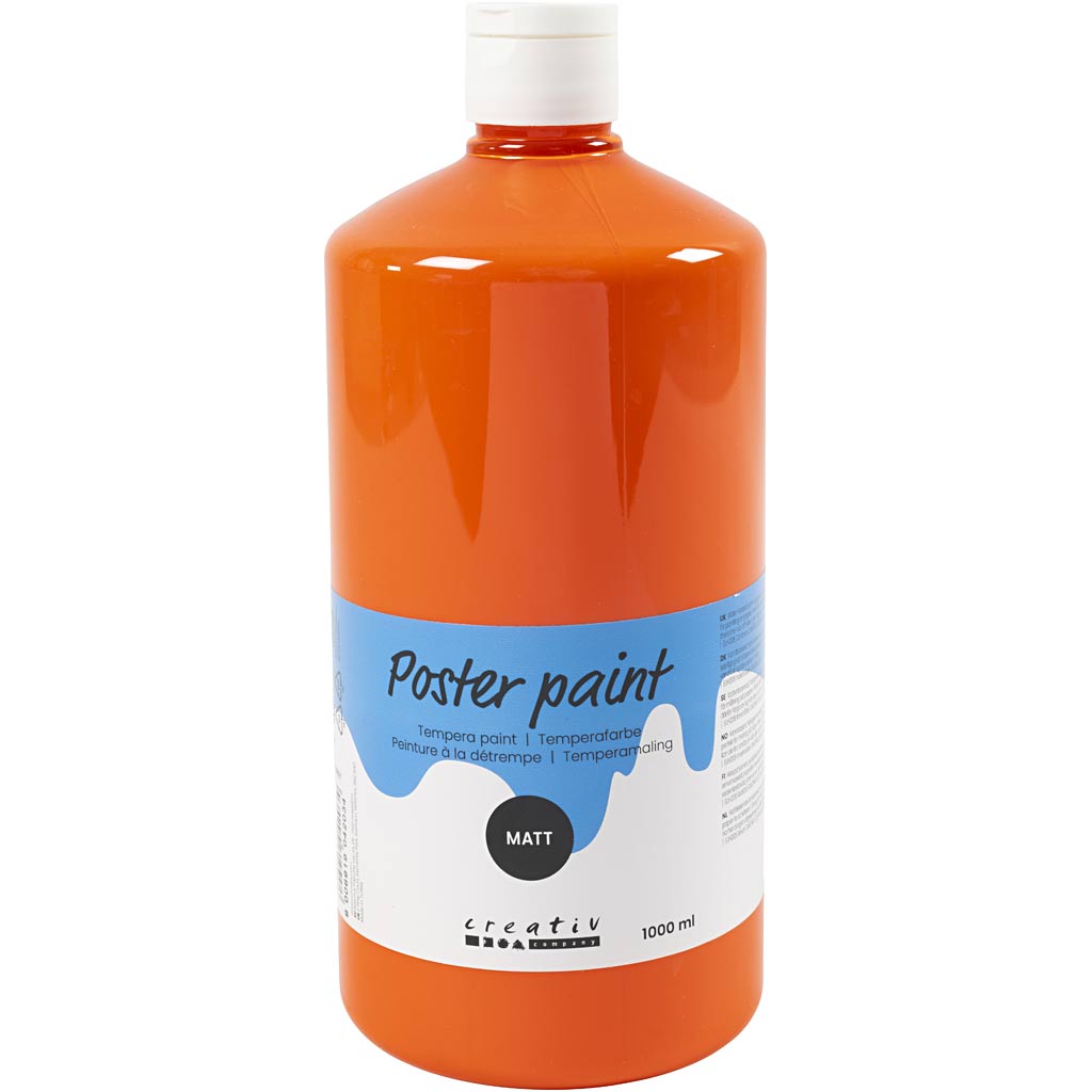 Creativ Company Temperafarbe matt, orange, 1000 ml 1 Flasche