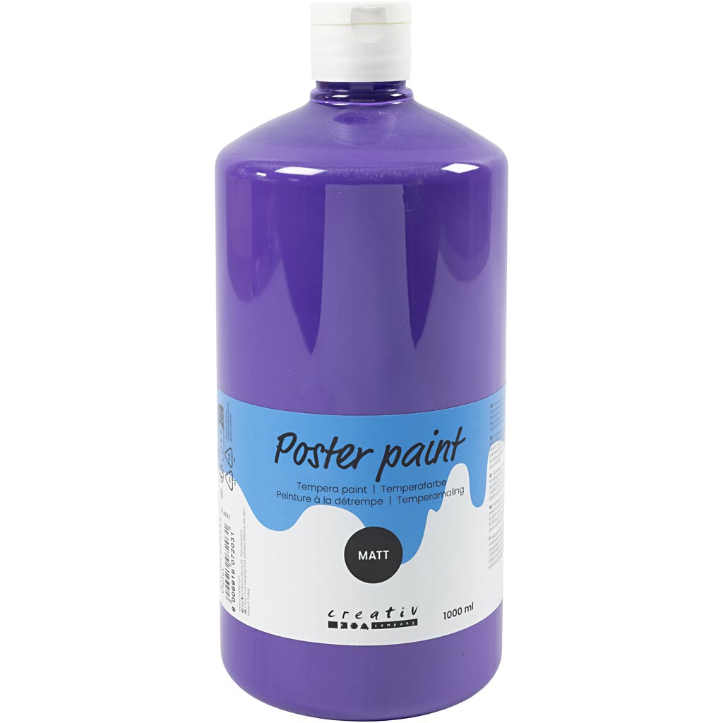 Creativ Company Temperafarbe matt, violett, 1000 ml 1 Flasche