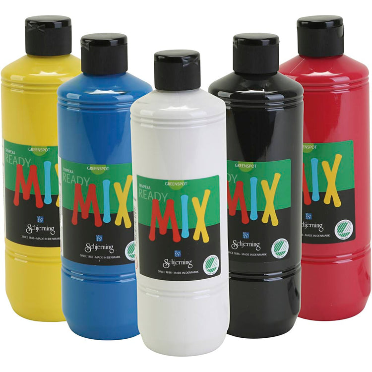 Schjerning Greenspot Posterfarbe, matt, verschiedene Farben, 5x500 ml 1 Box