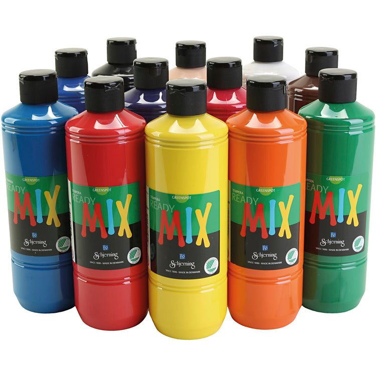 Schjerning Greenspot Posterfarbe, matt, verschiedene Farben, 12x500 ml 1 Box