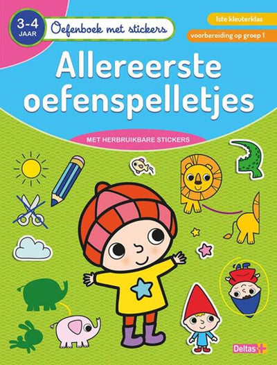 Übungsbuch mit Aufklebern, in der ersten Übungsspiele (3-4 Jahre).