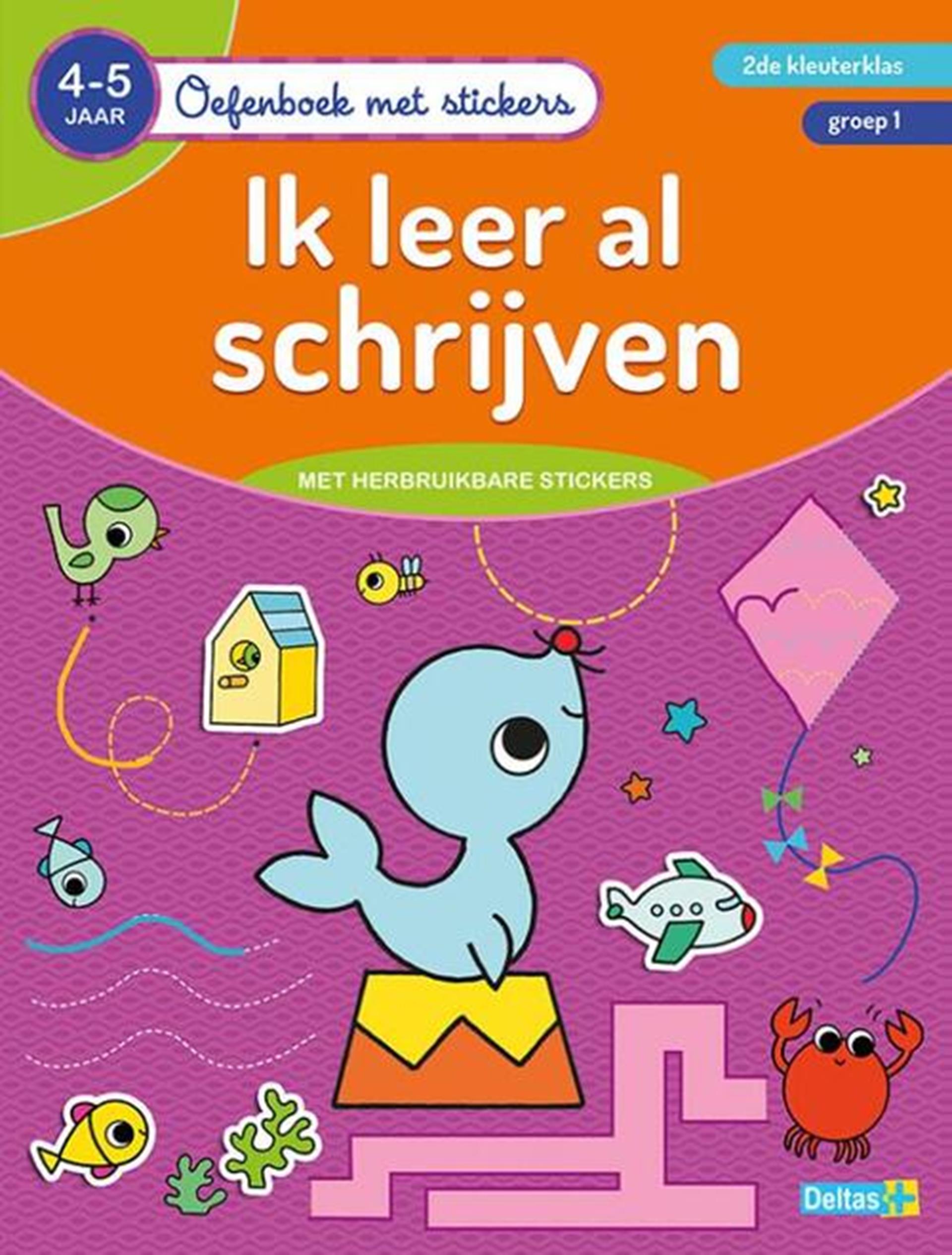 Deltas-Übungsbuch mit Aufklebern, die ich schreiben lerne (4-5 Jahre)