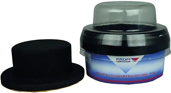 Profi Farbkontrolle Schwarzpulver 100gr. inkl. Pads