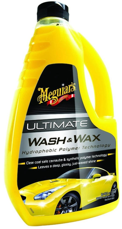 Meguiar's Meguiar's Ultimate Wash Wax 1,42 Liter – Autoshampoo mit Wachs – Carnauba-Synthetik-Polymer-Technologie – reinigt und schützt den Lack