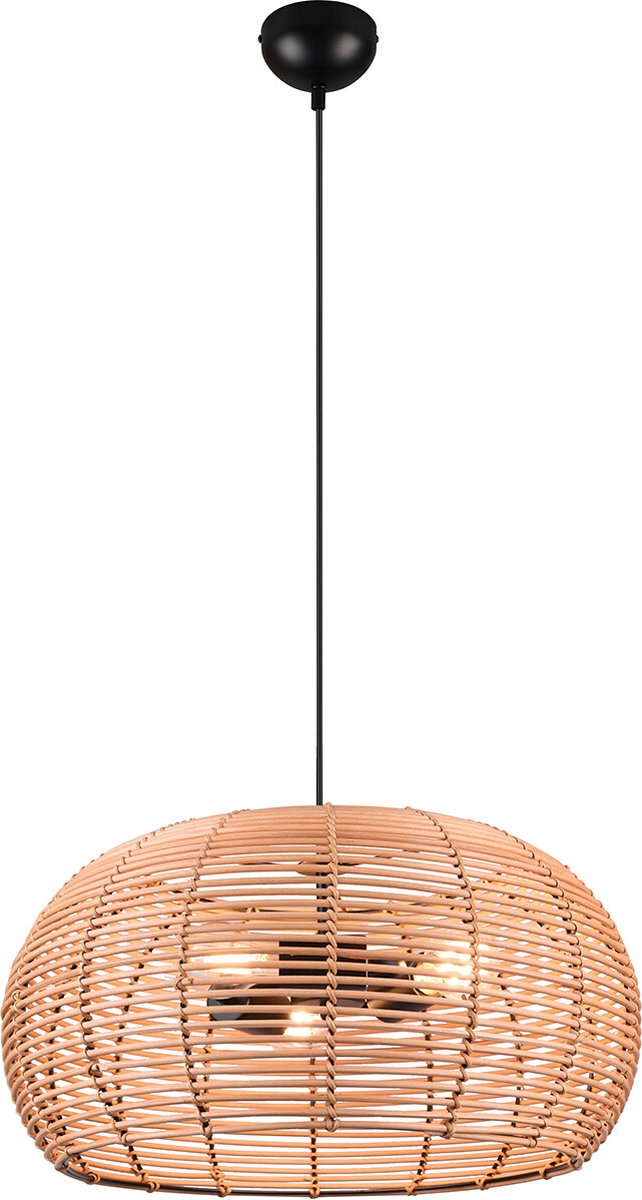 Trio inga - Hängelampe - Natur - Rattan - exkl. 3x E27 4W
