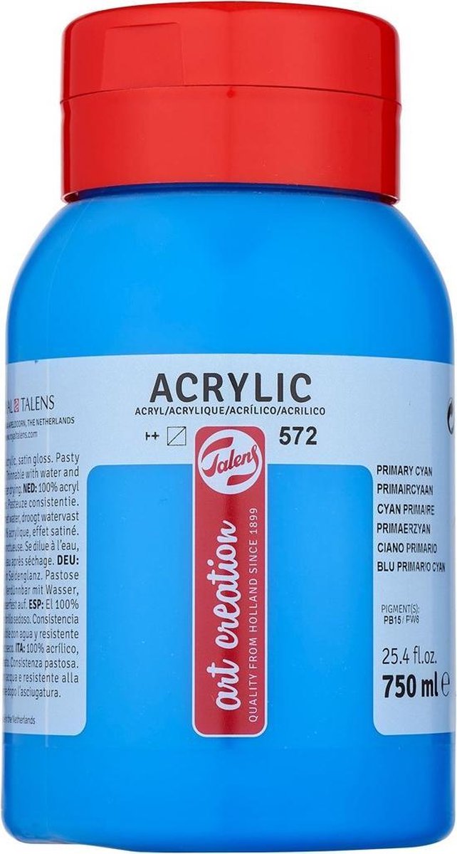 Talens Art Creation Acrylfarbtopf 750 ml Primärcyan 572